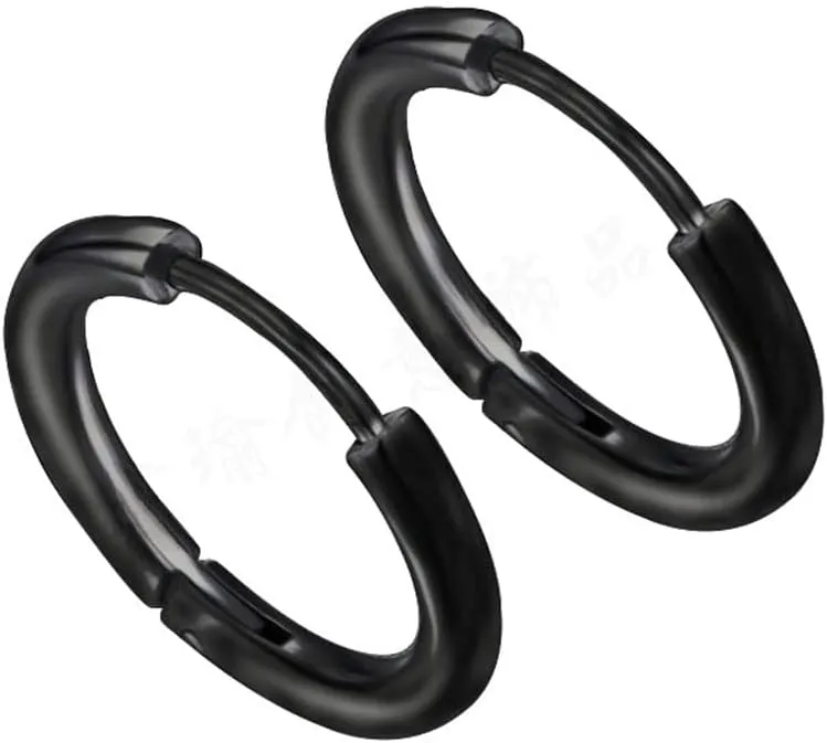 10mm 12mm 14mm 16mm Hypoallergenic Earrings Hoop Cartilage Hinged Sleeper Earrings 316L Surgical Stainless Steel Huggie Hoop Earrings For Men Women