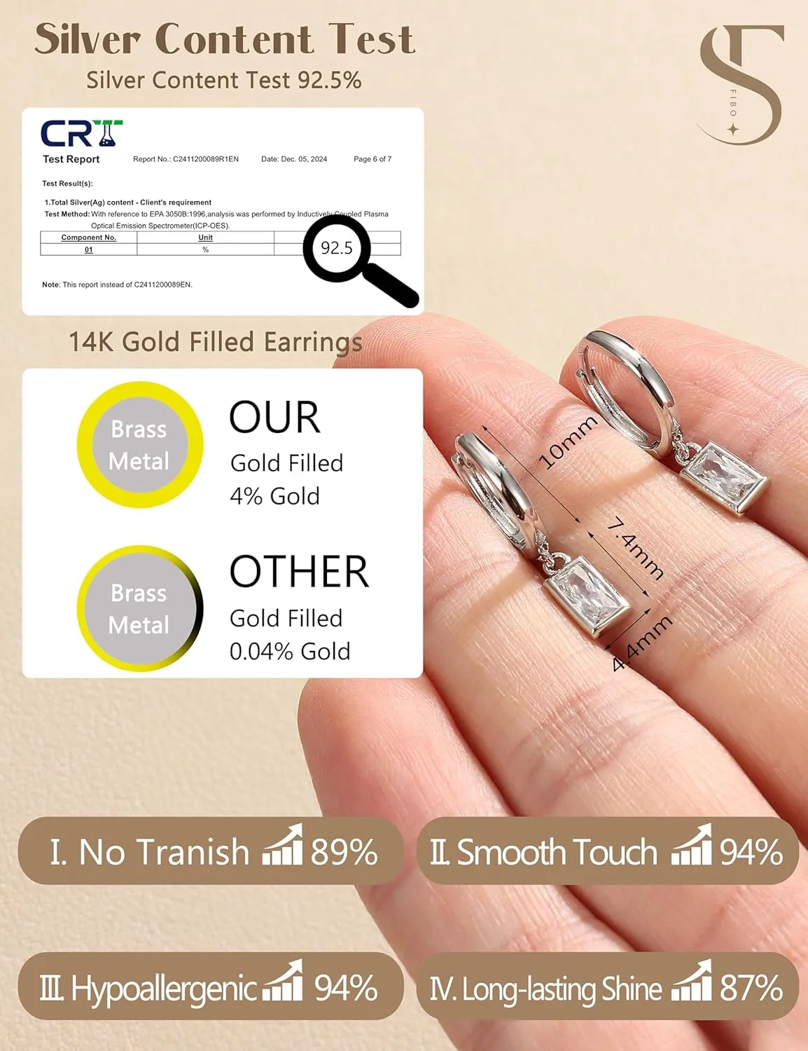 14K Gold Plated S925 Sterling Silver Drop Dangle Earrings for Women - Hypoallergenic Dainty Gold Huggie Hoop Earring CZ Heart Pearl Clam Shell Dainty Charm Drop Dangle Earrings Jewelry Gift