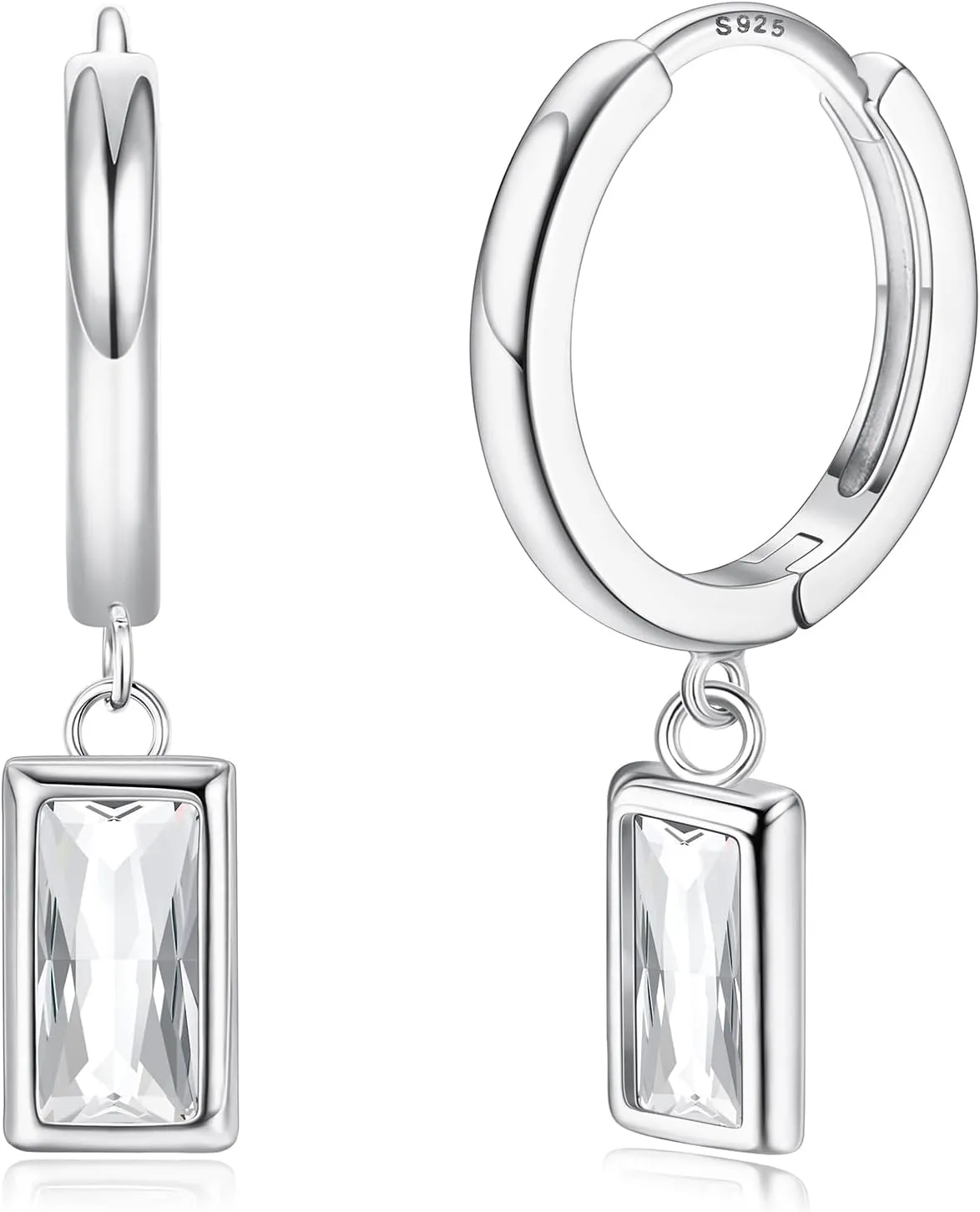 14K Gold Plated S925 Sterling Silver Drop Dangle Earrings for Women - Hypoallergenic Dainty Gold Huggie Hoop Earring CZ Heart Pearl Clam Shell Dainty Charm Drop Dangle Earrings Jewelry Gift
