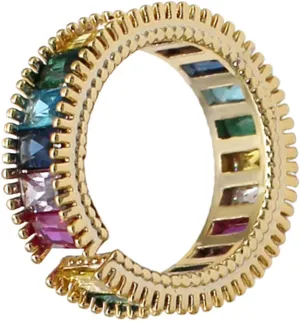 1pc Adjustable Vintage Open Ring Rainbow Color Delicate Hand Jewelry for Women for Any Occasion