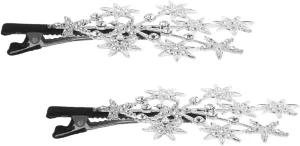 2pcs Decorative Rhinestone Hair Clips for Women Fancy Barrettes for Vintage Hair Accessories for Weddings Parties and Daily Use Easy to Apply and Versatile Styling Options