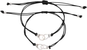 2pcs Personalized Bracelet Hand Personalized Bracelet Adjustable Braided Woven Chain Jewelry Woman Woven Wrist Chian Leather Wrist Chian Black