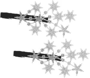 2pcs Rhinestone Hair Pins for Women Decorative Bling Barrettes Elegant Hair Accessories for Stylish Glitter Pins for Parties Weddings Daily Wear