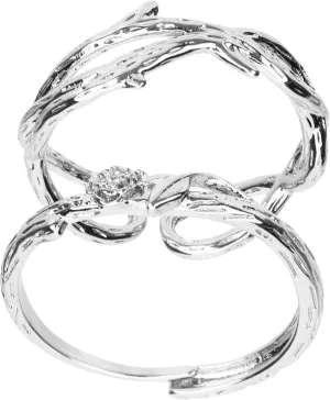 2pcs Rose Couple Ring present Rings Wedding Ring for Couples Engagement Ring Couples Jewelry Silver Alloy