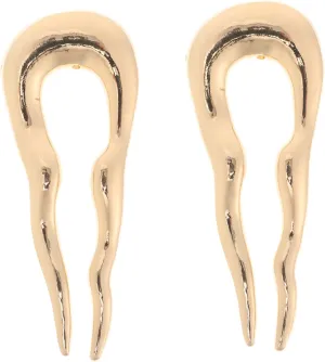 2pcs U Shaped Hair Pins Elegant Wavy Hair Forks for Stylish Updos Bun Holders and Chignons for Women
