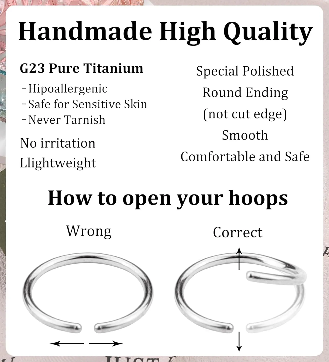 3 Pairs 14k Gold Plated Small Hoop Earrings Set for Women G23 Titanium Hypoallergenic Cartilage Nose Septum Helix Tragus Rings Multiple Piercing Jewelry 7mm 8mm 10mm Silver 22G