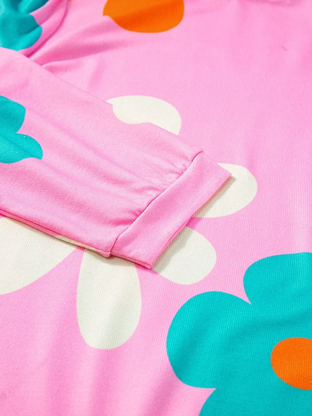 70s Style Floral Print T-Shirt