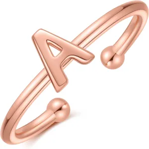 925 Sterling Silver Rings - Adjustable Initial & Stackable Cute Rings for Women - Jewelry Gifts
