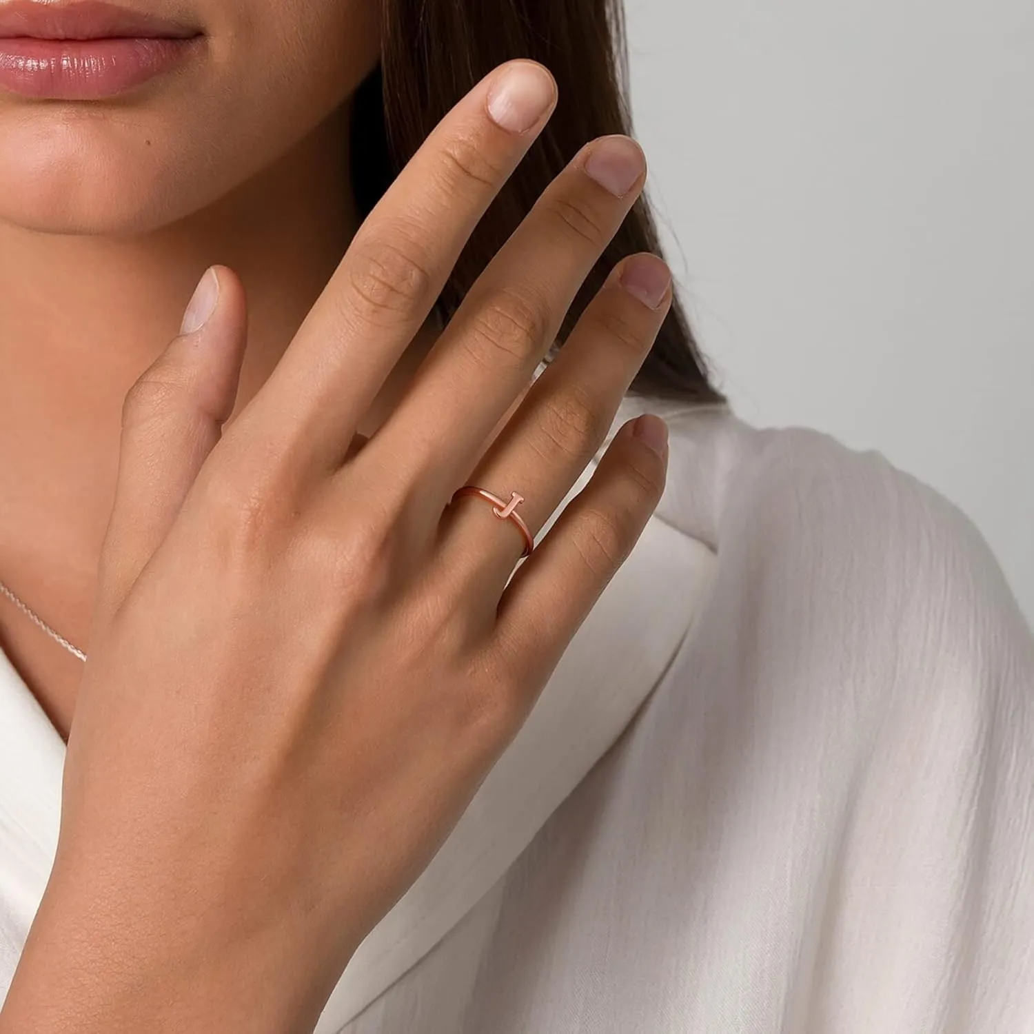 925 Sterling Silver Rings - Adjustable Initial & Stackable Cute Rings for Women - Jewelry Gifts