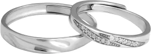 925 Sterling Silver Vintage Couple Band, Adjustable | Promise Rings For Men And Women