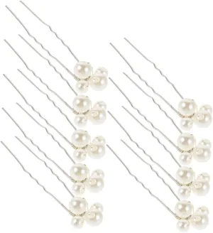 9pcs Vintage Fake Pearl Hair Pins Clips for Bridesmaids Elegant Wedding Hair Accessories with Intricate Leaf Design Lightweight Decorative Headpiece for Women