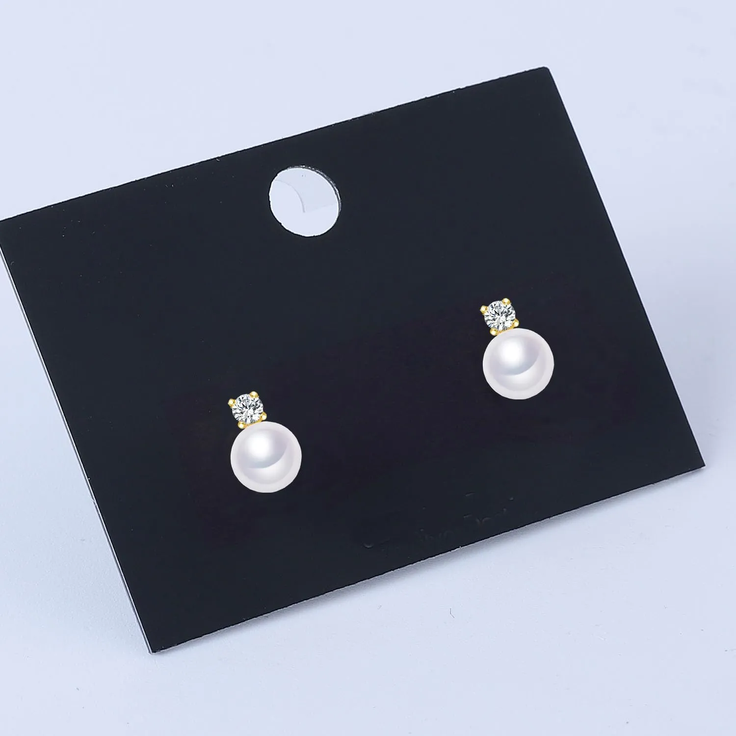 AAA  Quality Handpicked Freshwater Cultured Stud Button Pearl Earrings Gold Plated 925 Sterling Silver Post