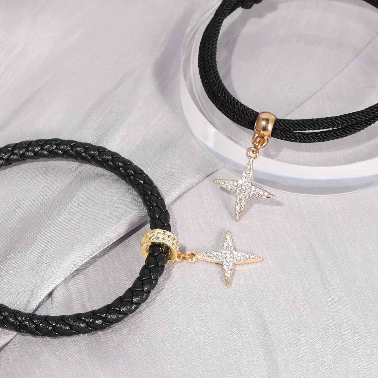 Adjustable Wire Bracelet Handmade Braided Leather Bracelet Gift for Women Men
