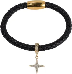 Adjustable Wire Bracelet Handmade Braided Leather Bracelet Gift for Women Men