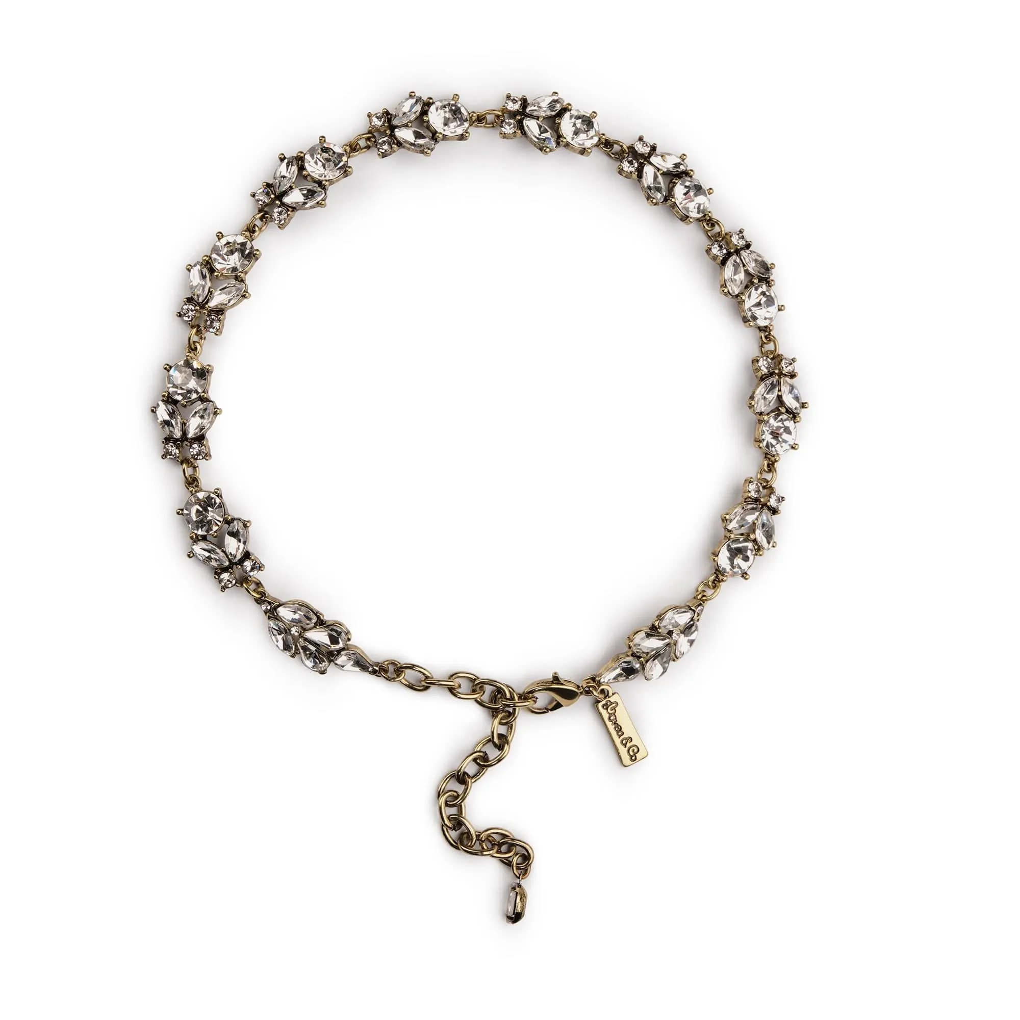 Antique Diamante Necklace - Crystal