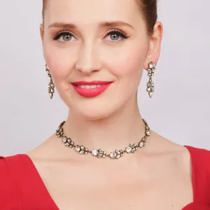 Antique Diamante Necklace - Crystal