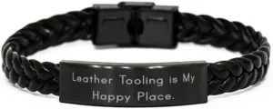 Beautiful Leather Tooling Gifts, Leather, Birthday Unique Gifts, Braided Leather Bracelet For Leather Tooling from Friends, Friendship bracelet, Couple bracelet, His and hers bracelet, Distance