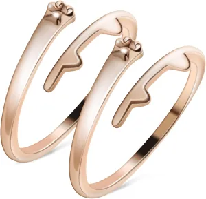BESPORTBLE 2Pcs Adjustable Cat Paw Ring Aesthetic Jewelry for Open Design Statement Ring Birthdays Holidays Special Occasions