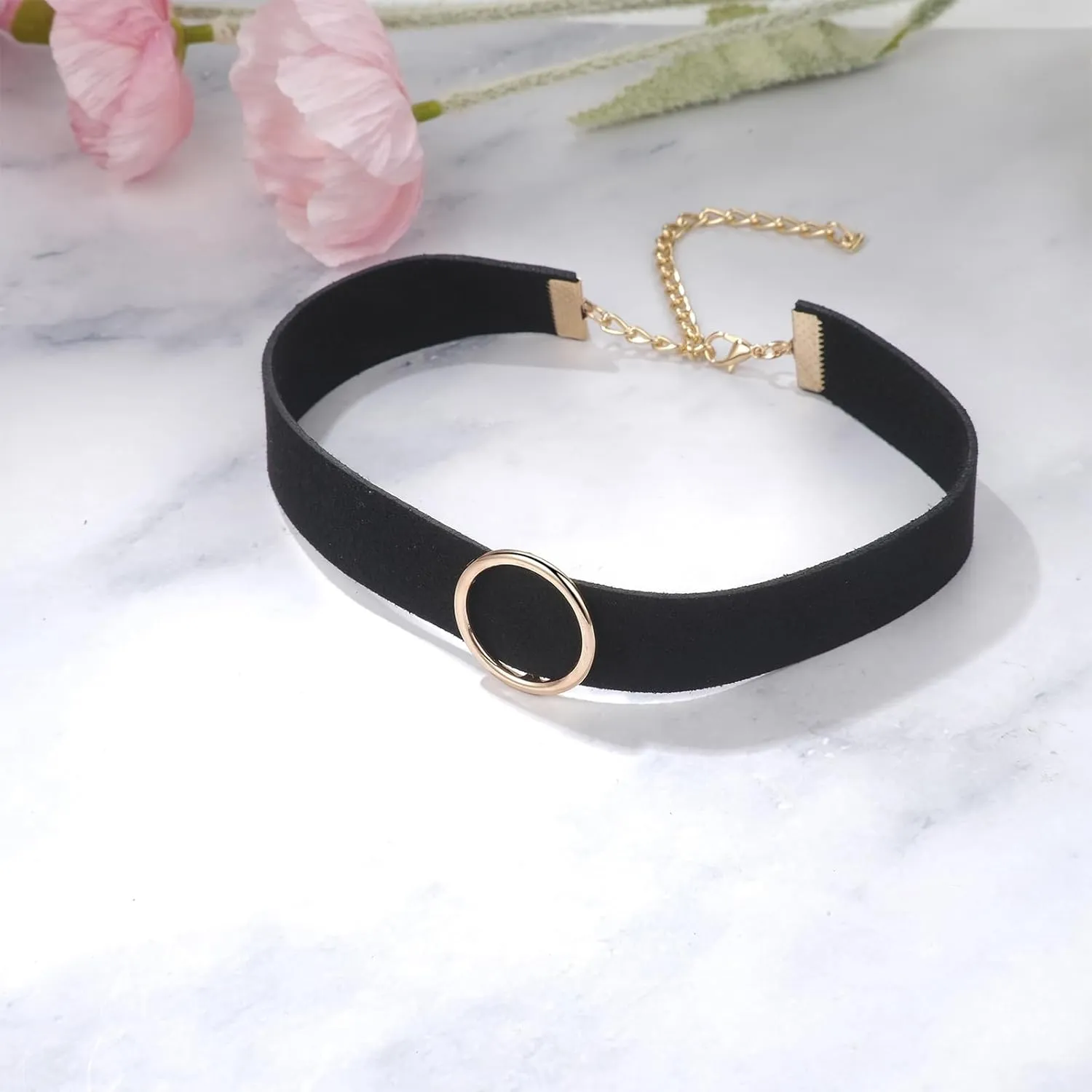 Black Choker Necklace Collar for Women: Layered Velvet Choker Heart Moon Snake Charm Necklaces for Halloween Christmas Renaissance Costume Accessories
