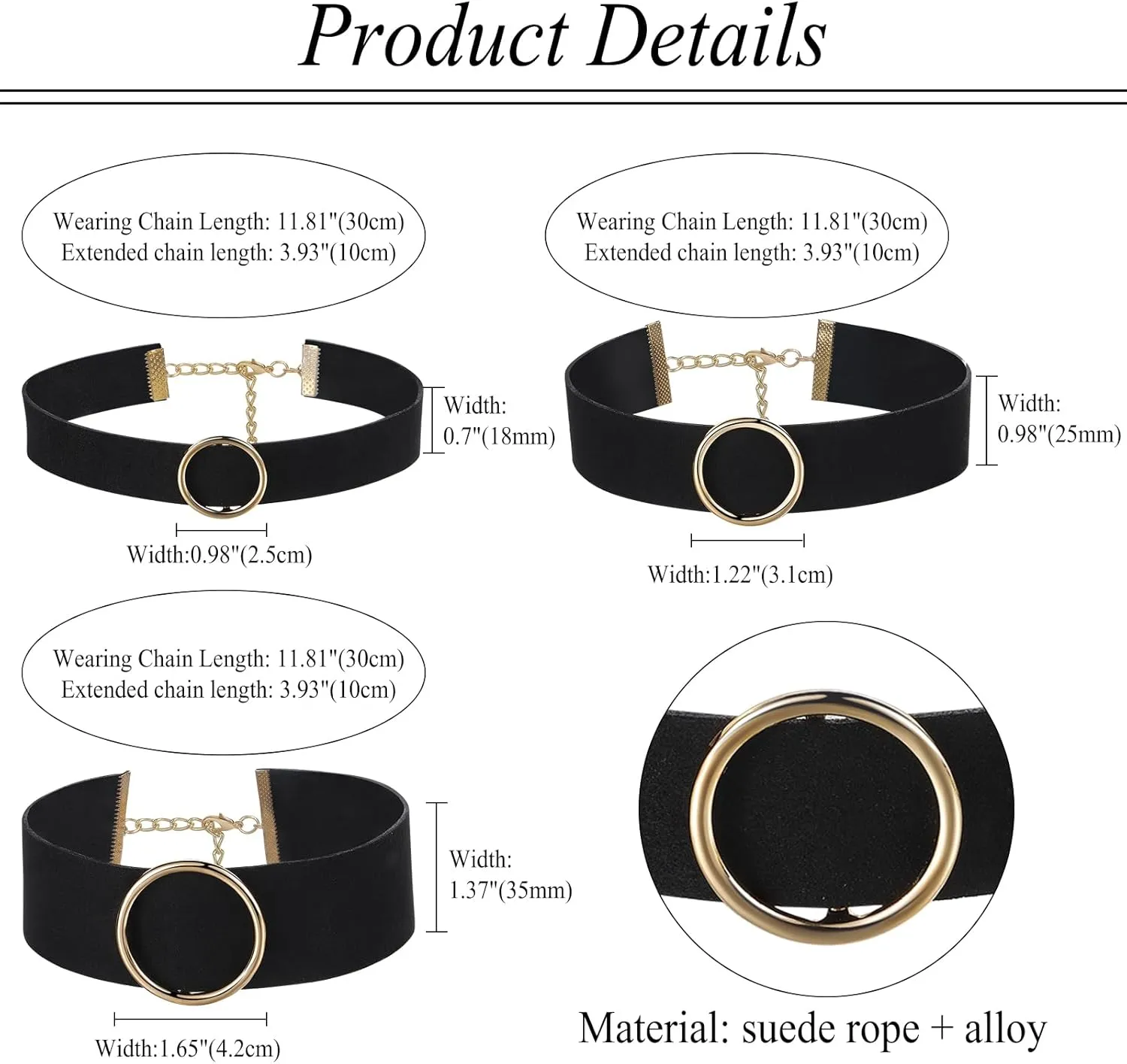 Black Choker Necklace Collar for Women: Layered Velvet Choker Heart Moon Snake Charm Necklaces for Halloween Christmas Renaissance Costume Accessories