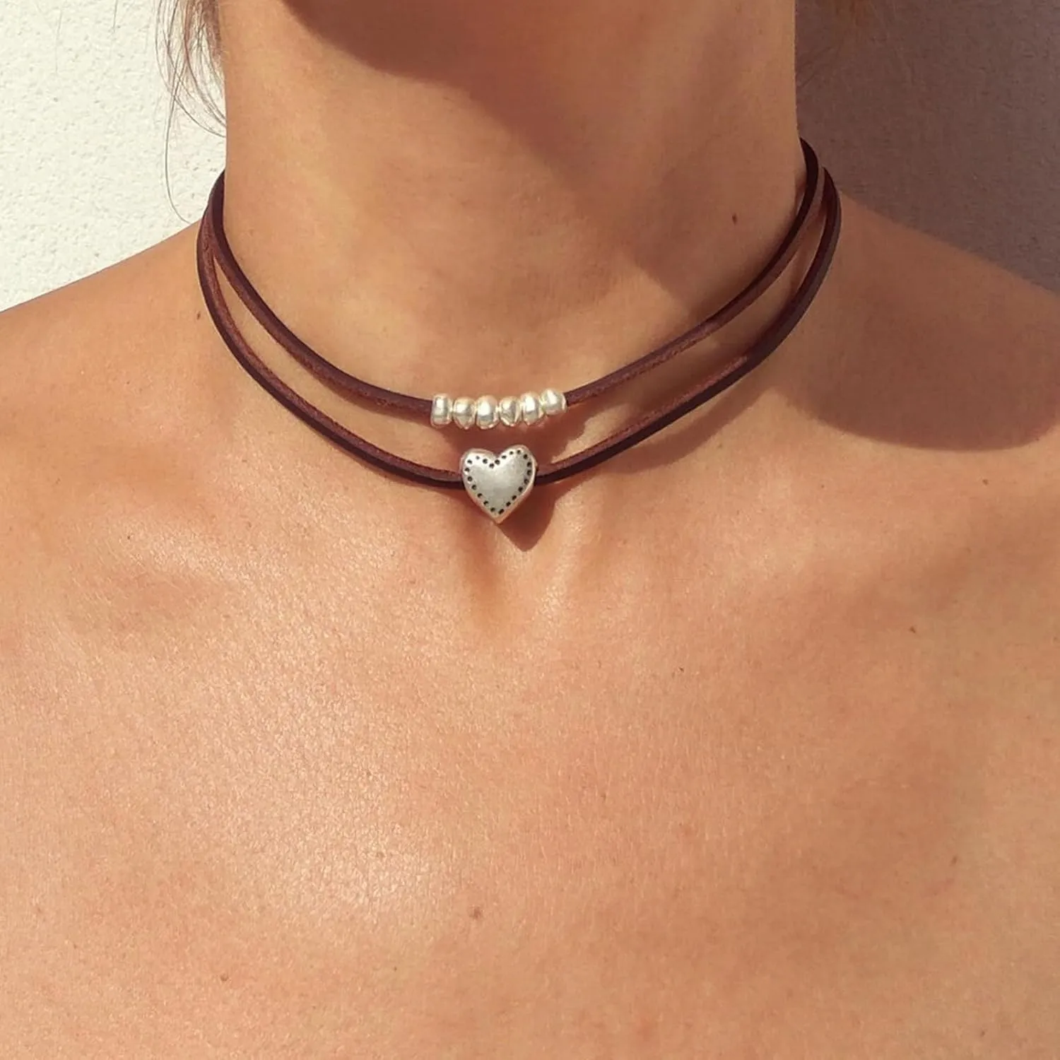 Boho Necklaces for Women Country Concert Outfits Nashville Western Outfit for Women Choker Necklaces Long Leather Necklace Western Dress Jewelry Country Cowgirl Accessories Gifts
