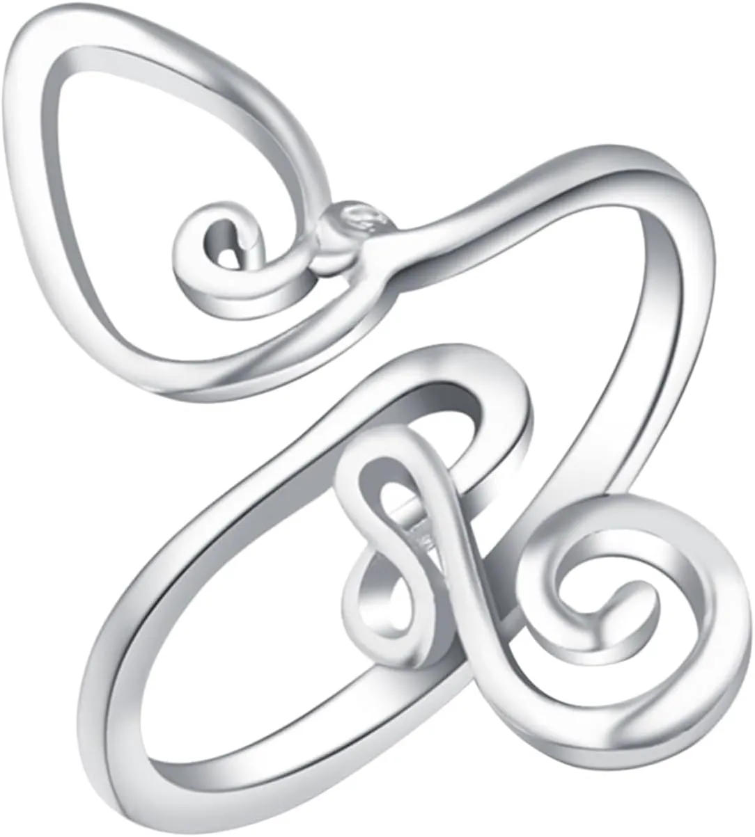 Boho Style Toe Ring Women's Adjustable Open Toe Ring Set Fashion Foot Jewelry for Women Silver Alloy