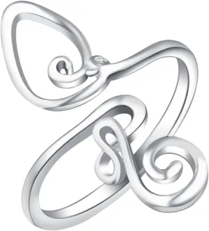 Boho Style Toe Ring Women's Adjustable Open Toe Ring Set Fashion Foot Jewelry for Women Silver Alloy