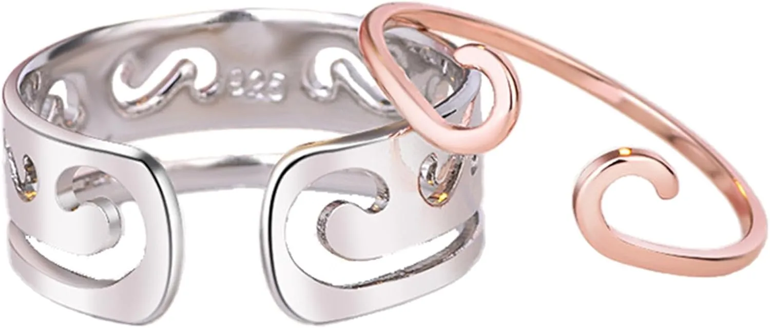 Boyfriend Gifts Copper Couple Rings Black Myth Wukong Monkey King Adjustable Rings for Men Women