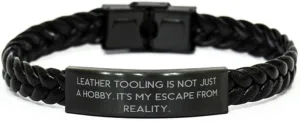 Brilliant Leather Tooling Gifts, Leather Tooling is not Just a Hobby. It, Birthday Braided Leather Bracelet for Leather Tooling, Tooled Leather, Leathercraft, Leatherwork, Custom Leather, Handmade