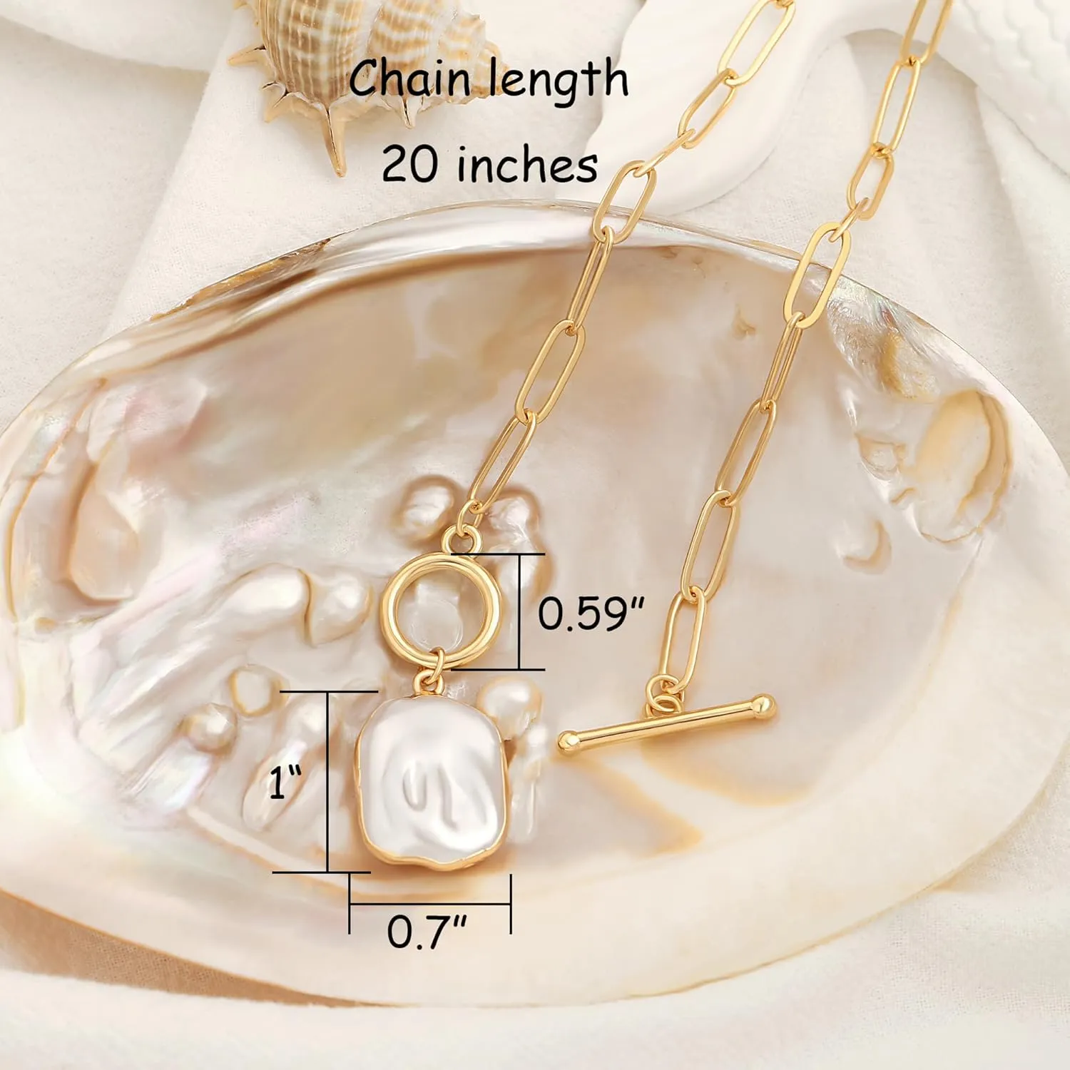 CANEVINKA Dainty Cross Medallion/Heart Pendant Chain Necklace 18K Gold Plated Oval Choker Fashion OT Toggle Jewelry Handmade for Women Simple Gold Charm Necklace
