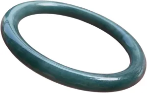 Certified Hand Carved Natural Myanmar Burma A JADE Circle Jadeite Bangle Bracelet 57mm 400294