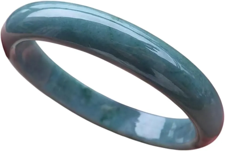 Certified Hand Carved Natural Myanmar Burma A JADE Circle Jadeite Bracelet Bangle 56mm 401274