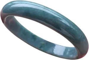 Certified Hand Carved Natural Myanmar Burma A JADE Circle Jadeite Bracelet Bangle 56mm 401274