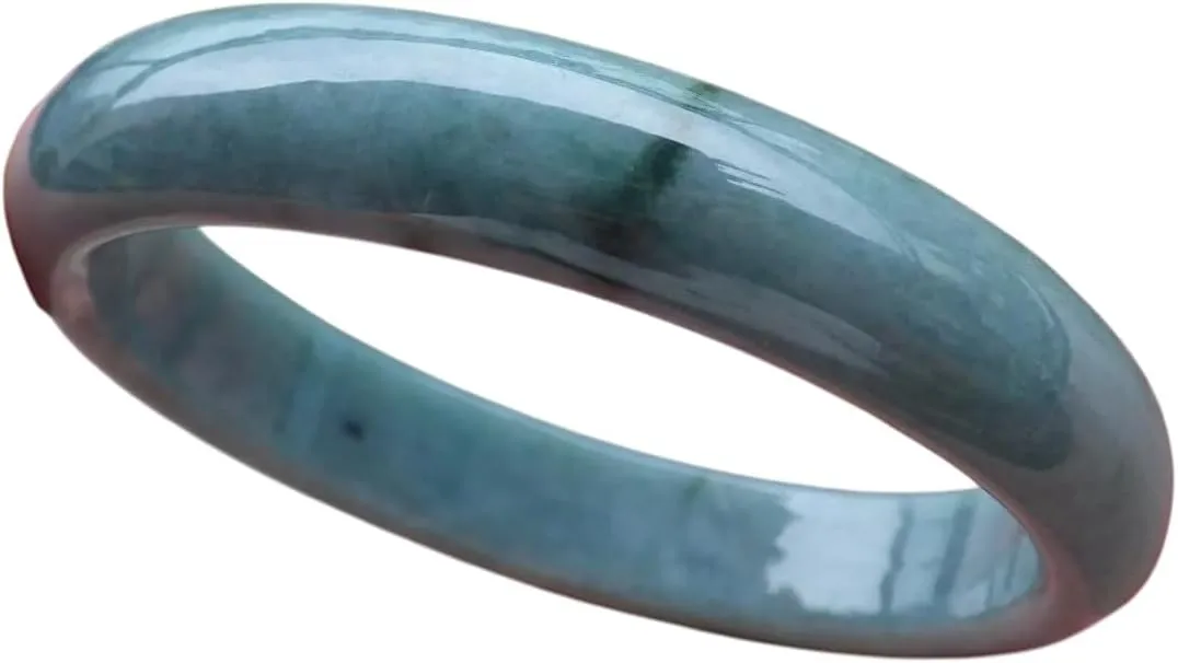 Certified Hand Carved Natural Myanmar Burma Grade A JADE Jadeite Circle Bangle Bracelet 58mm 401065