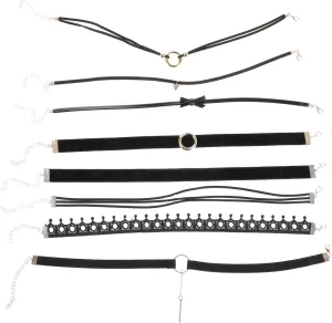 CLISPEED 8pcs Choker Necklace Simple Collar Neck Accessory for Women Girls Stylish Design for Any Outfit Comfortable Fit for Everyday Wear