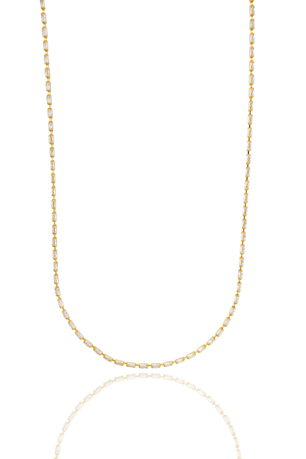 CZ Baguette Link Bracelet (H272/I322A)