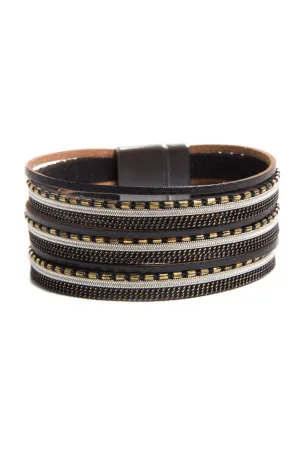 Dionne Multi-Strand Leather Bracelet