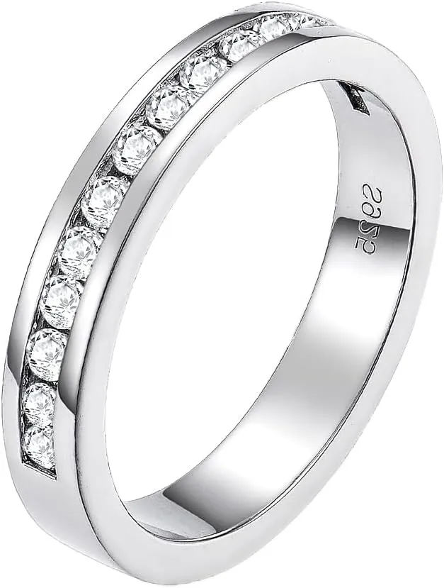 Dorunmo Personalized Couple Rings Set with Moissanite/CZ anillos de boda set para hombre y mujer 925 Sterling Silver Engagement Wedding Rings for Him and Her