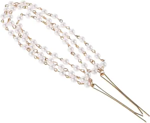 Elegant Tassel Hair Cuff Pin with Faux Pearls Vintage Layered Hair Accessory for Weddings Parties and Ceremonies for Brides and Bridesmaids