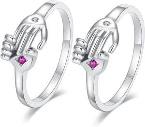Engagement Ring Set Pair of Couples Rings Love Symbolic Opening Ring Lightweight and Comfortable