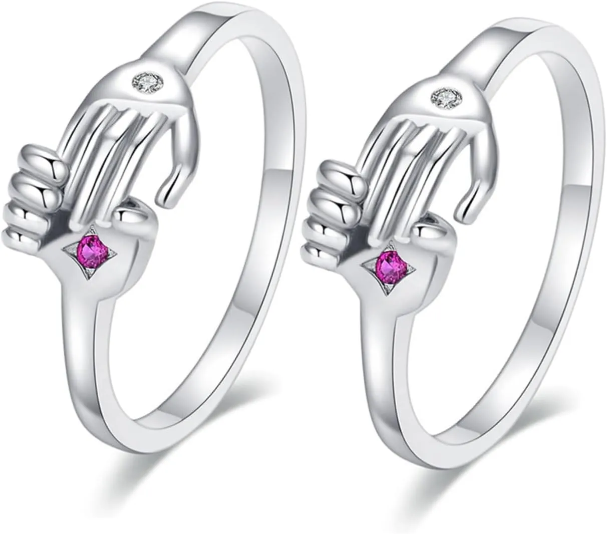 Engagement Ring Set Pair of Couples Rings Love Symbolic Opening Ring Lightweight and Comfortable