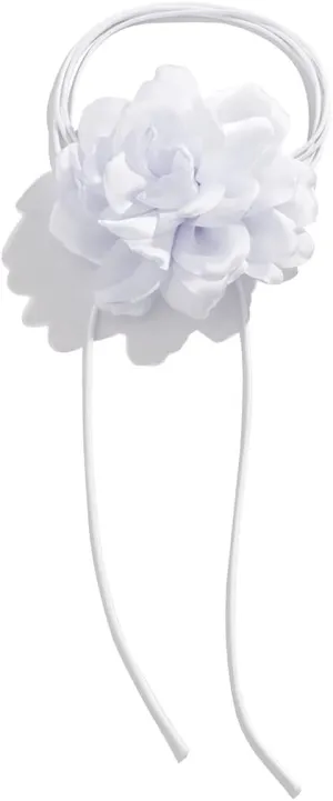 Flower Choker Necklace Rose Choker Big Flower Collar Choker Necklace Camellia Flower Long Velvet Choker for Women Bride Wedding Party Summer Necklaces