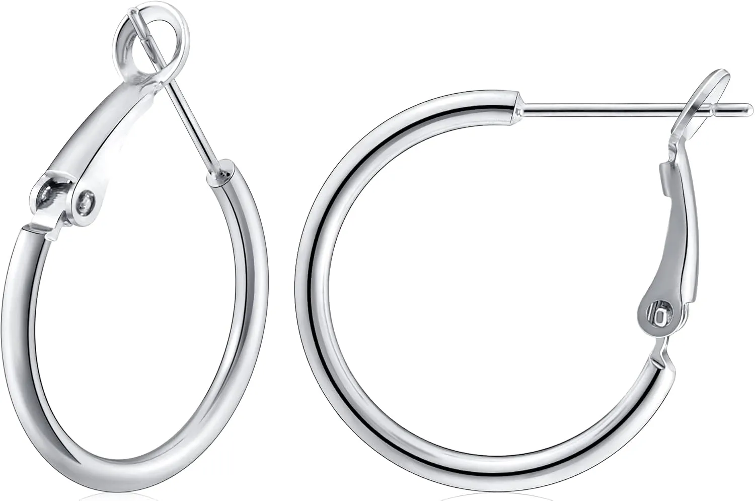 Gacimy Gold Hoop Earrings for Women 14K Gold Plated, 925 Sterling Silver Post hoops for Women