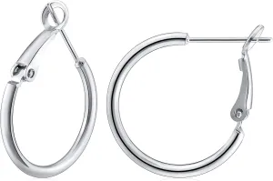Gacimy Gold Hoop Earrings for Women 14K Gold Plated, 925 Sterling Silver Post hoops for Women