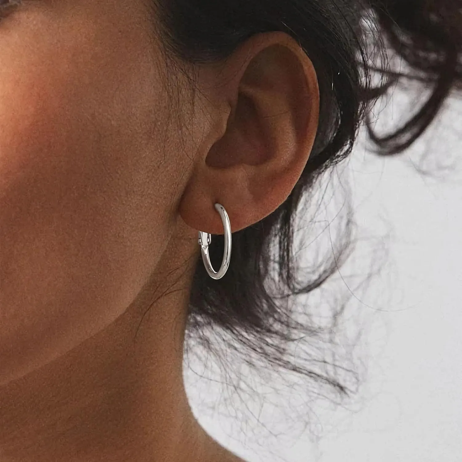 Gacimy Gold Hoop Earrings for Women 14K Gold Plated, 925 Sterling Silver Post hoops for Women