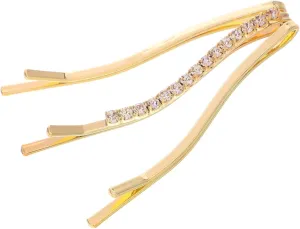 GALPADA 3pcs Decorative Rhinestone Hair Clips for Women Elegant Hair Pins for All Occasions Secure Grip Bobby Pins Portable Accessories for Daily Wear and Special Events