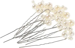 Gatuida 9pcs Vintage Pearl Hairpins for Weddings Elegant Decorative Hair Clips with Intricate Leaf Design Comfortable Bridal Accessories for Women Versatile Hair Ornaments for Special