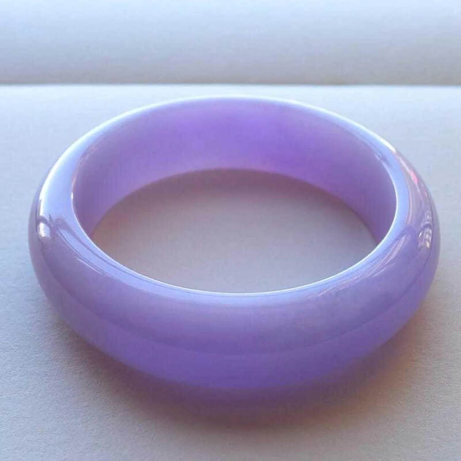 Genuine Jade Bangle Bracelet for Women 100% A-grade Violet Ice Transparent Luxurious and Gorgeous Jadeite Bangle