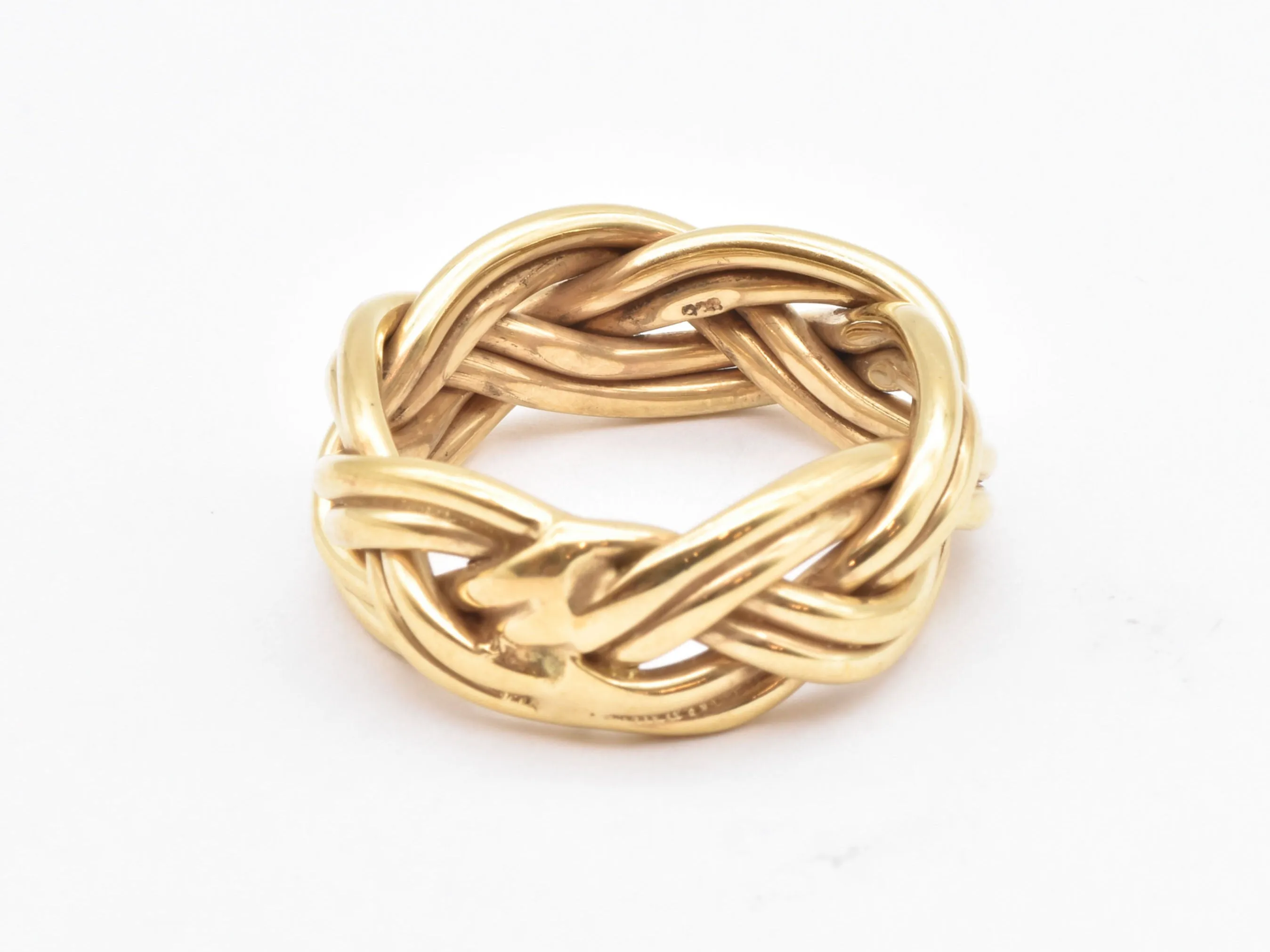 Gold Braid Ring - Gold Celtic Ring, Unisex Gold Ring