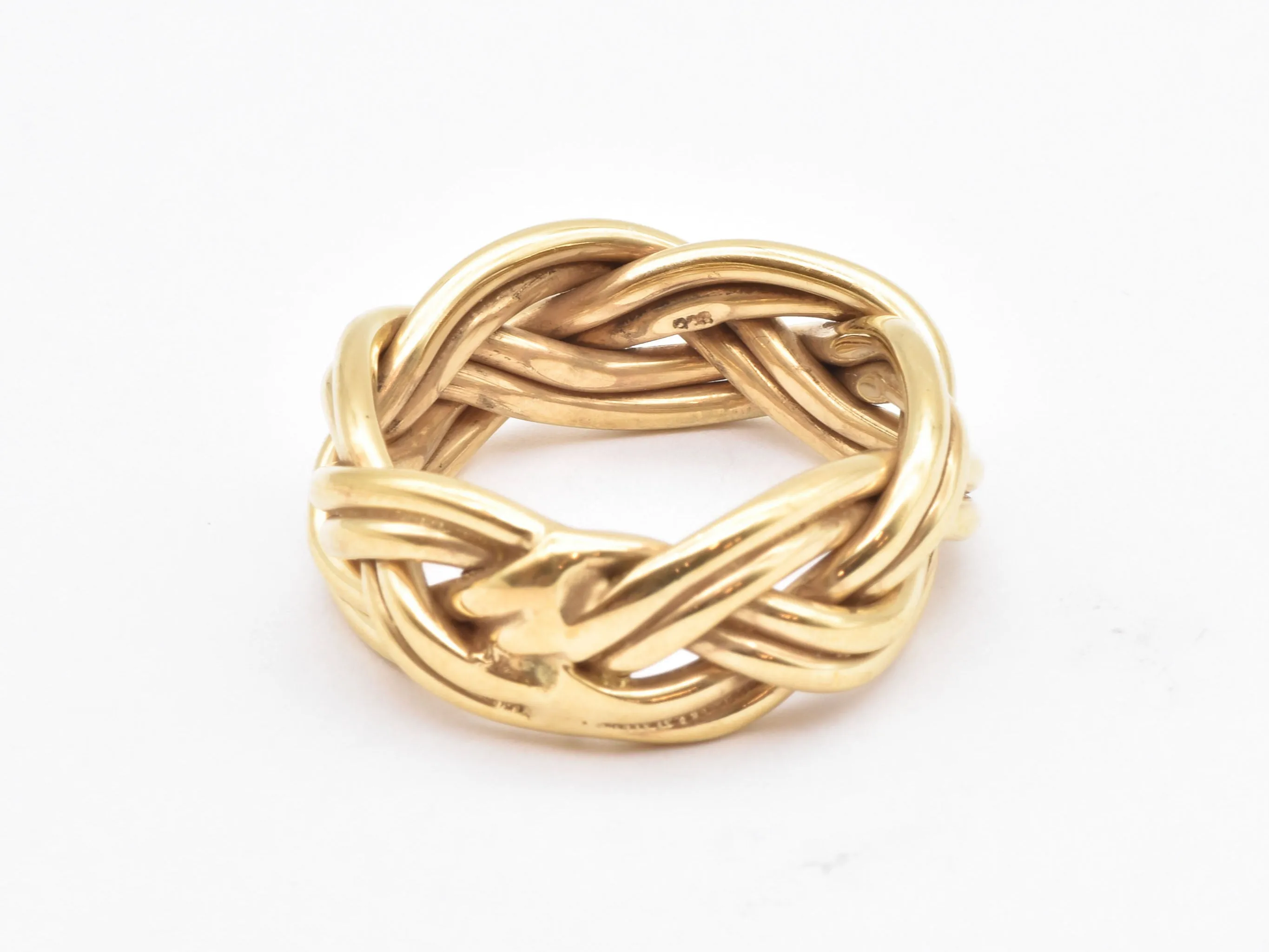 Gold Braid Ring - Gold Celtic Ring, Unisex Gold Ring